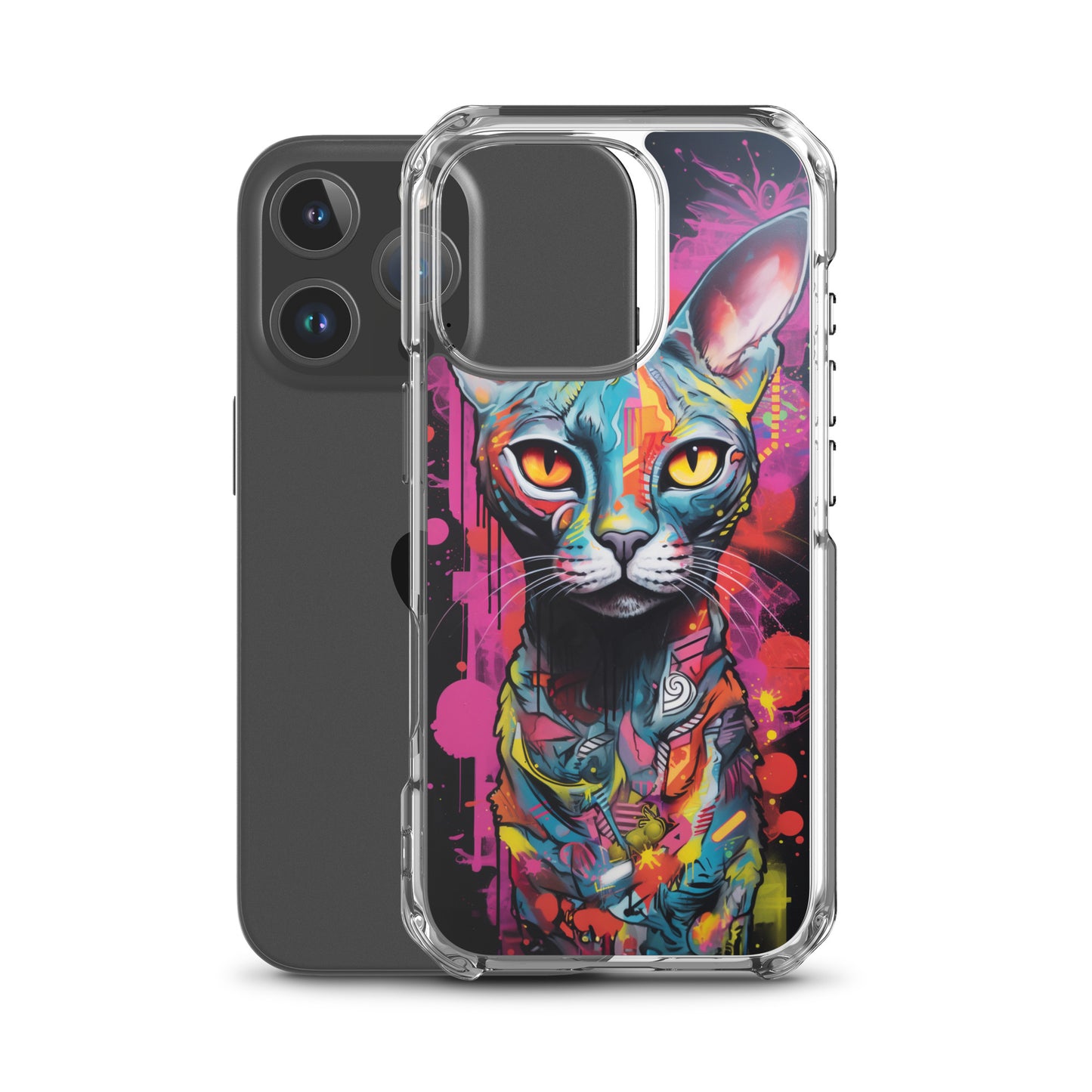 Graffiti Sphynx Cat #2 iPhone Case