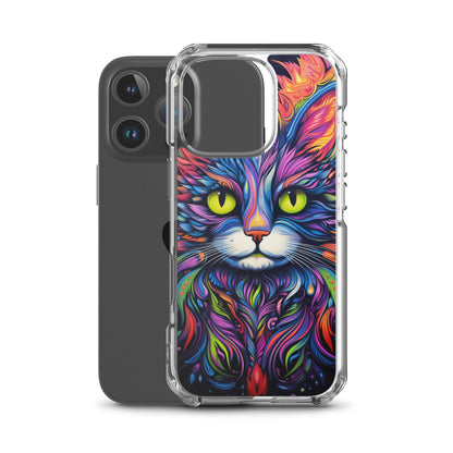 Psychedelic Cat iPhone Case