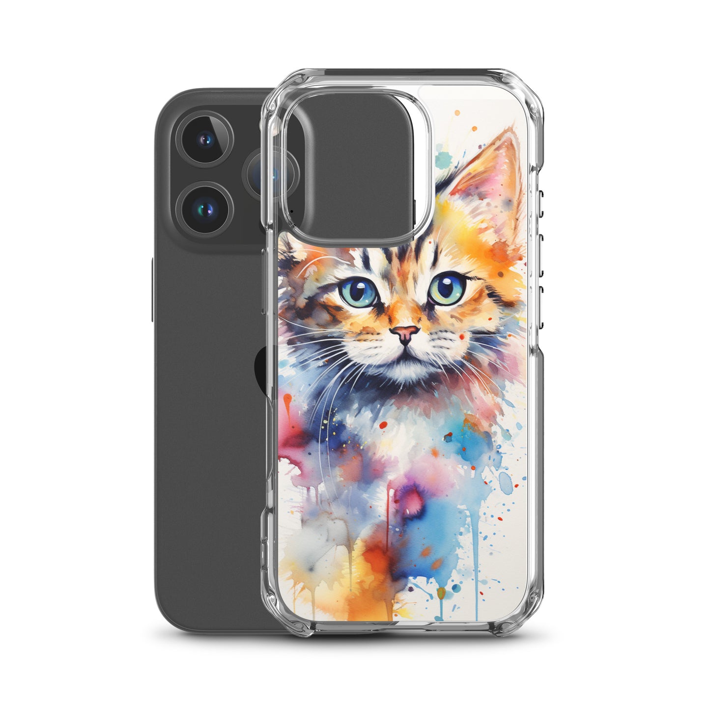 Watercolor Kitty Cat iPhone Case