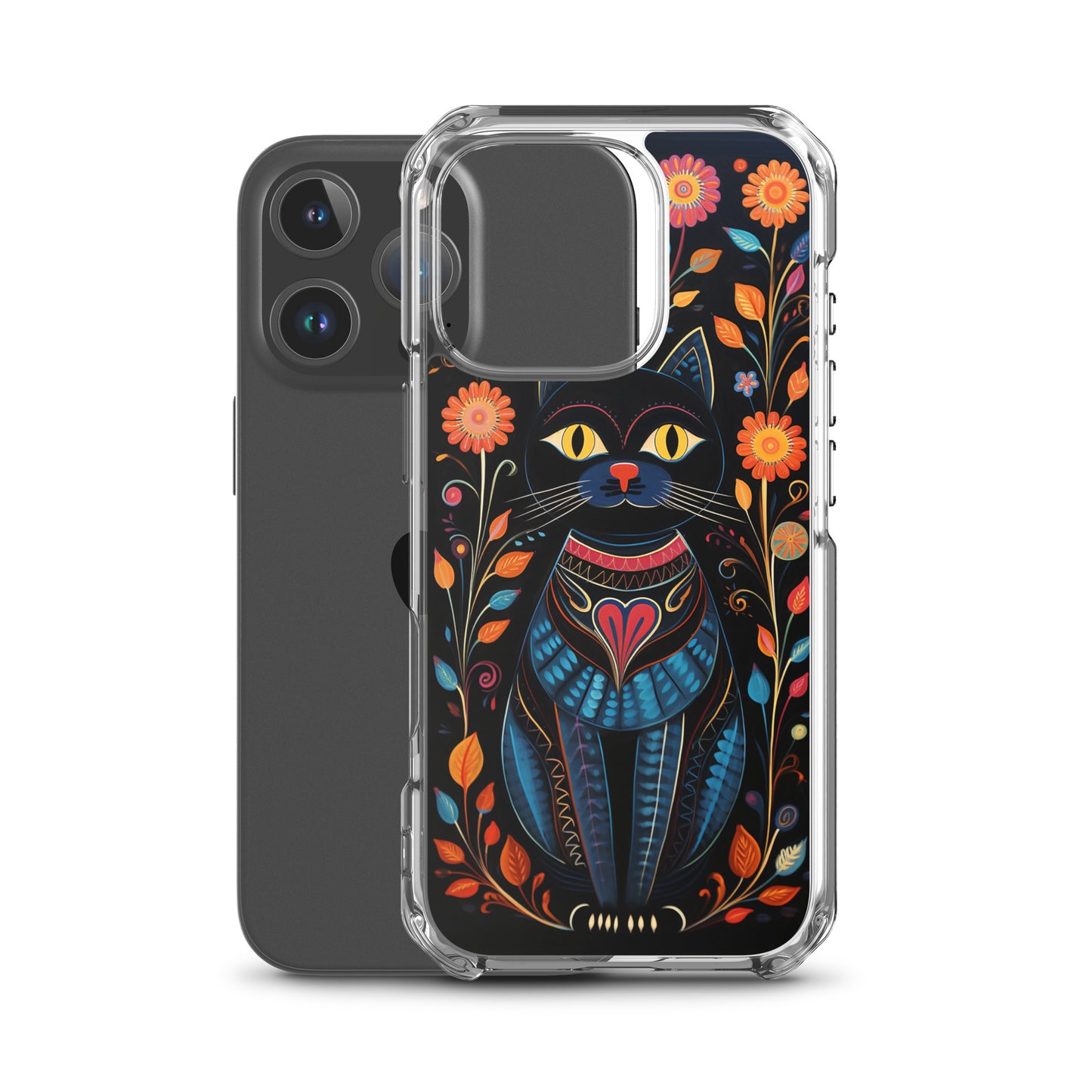 Folk Art Kitty Cat iPhone Case