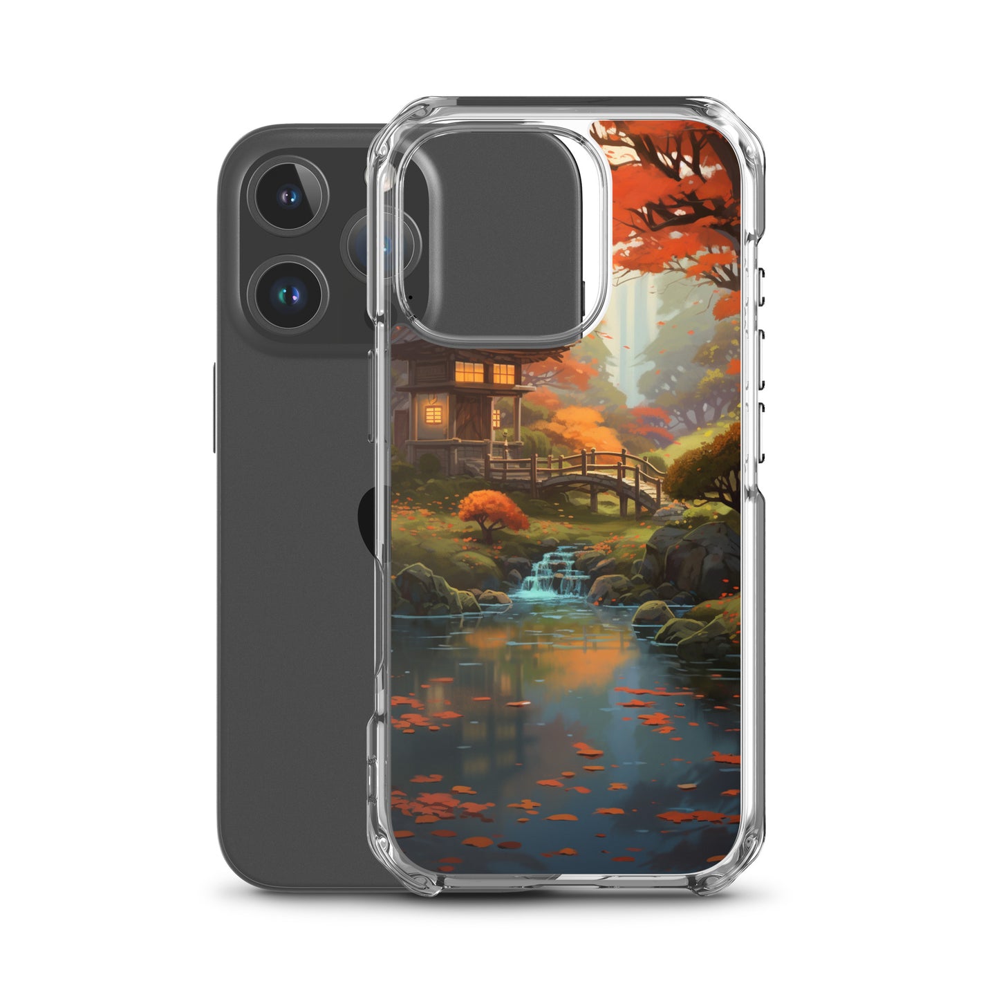 Japanese Garden in Autumn iPhone Case