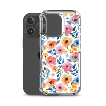 iPhone Case Colorful Watercolor Floral Pattern