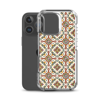 iPhone Case Classic Victorian Tile Red