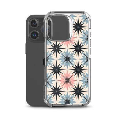 iPhone Case Pink and Blue Pastel Retro Stars