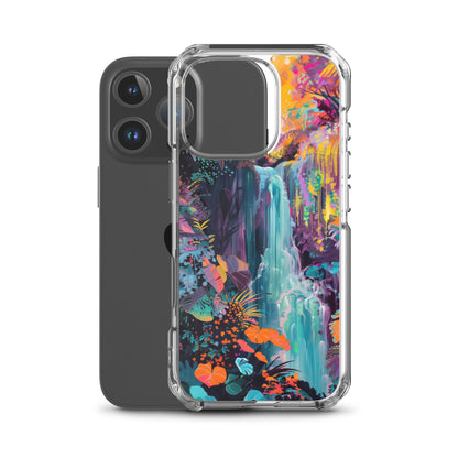 iPhone Case Vibrant Tropical Jungle Waterfall