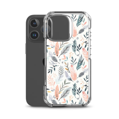 iPhone Case Pastel Feathers & Plants