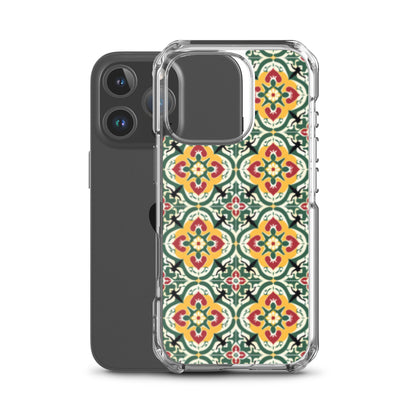 iPhone Case Colorful Traditional Maltese Cement Tile Pattern