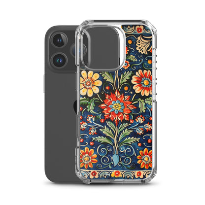 iPhone Case Colorful Flowers Boleslawiec Pottery Tile