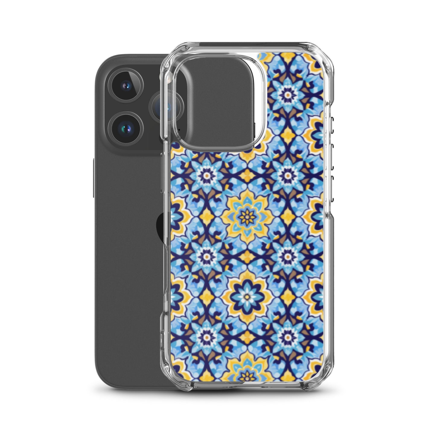 iPhone Case Kashi Tiles Yellow & Light Blue