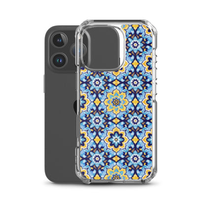 iPhone Case Kashi Tiles Yellow & Light Blue