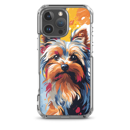 iPhone Case Painted Yorkshire Terrier Yellow