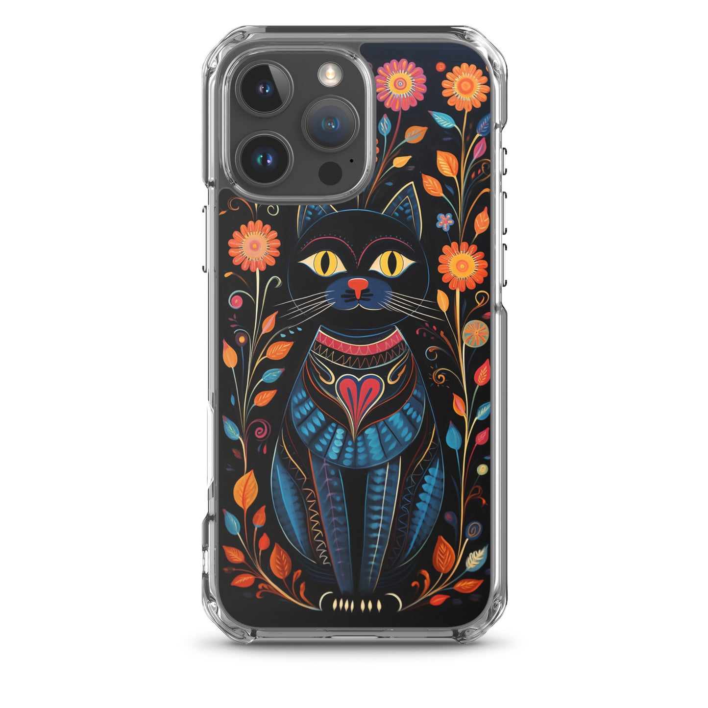 Folk Art Kitty Cat iPhone Case
