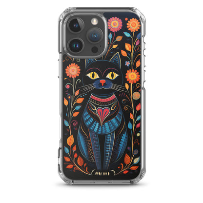 Folk Art Kitty Cat iPhone Case