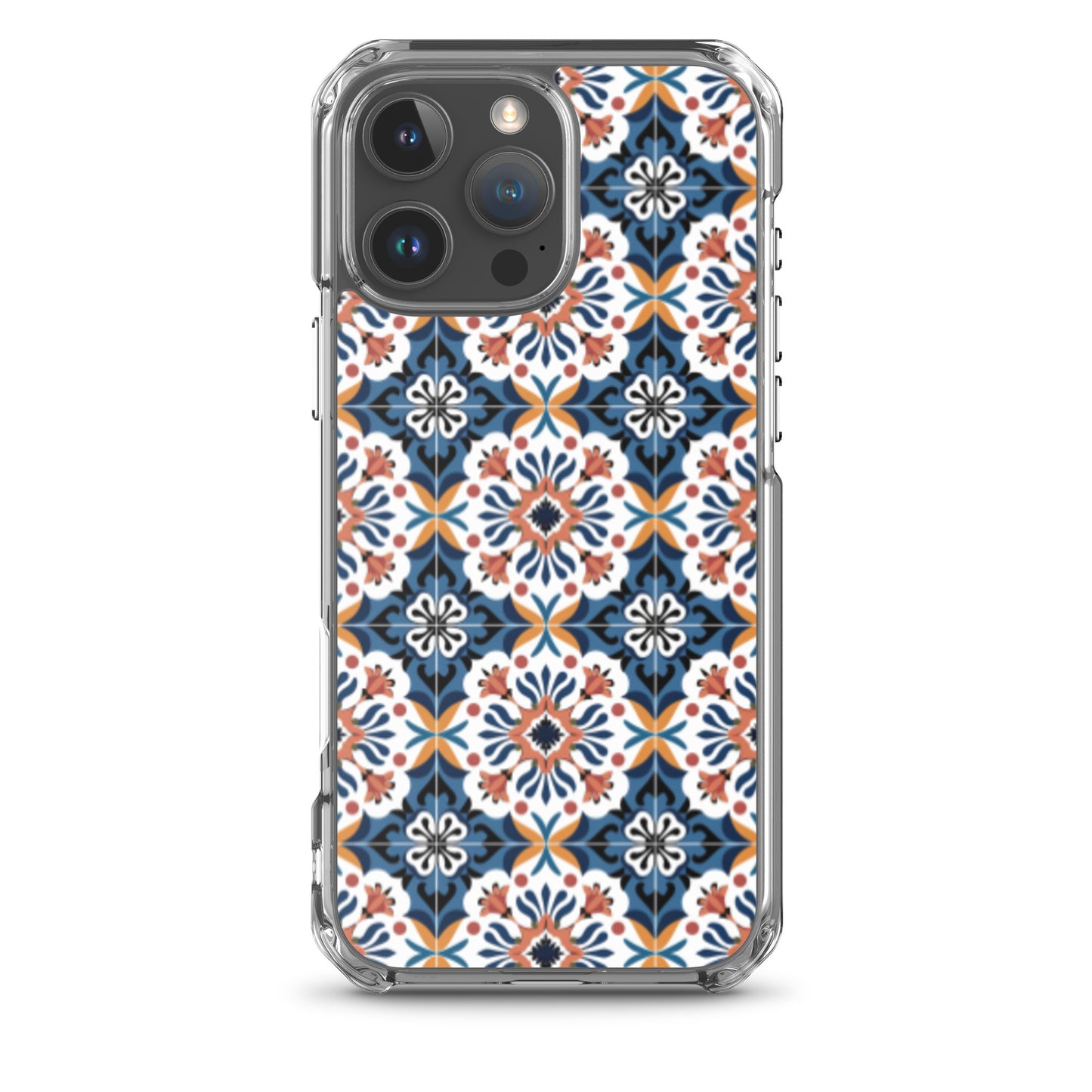 iPhone Case Classic Encaustic Tile Orange & Blue
