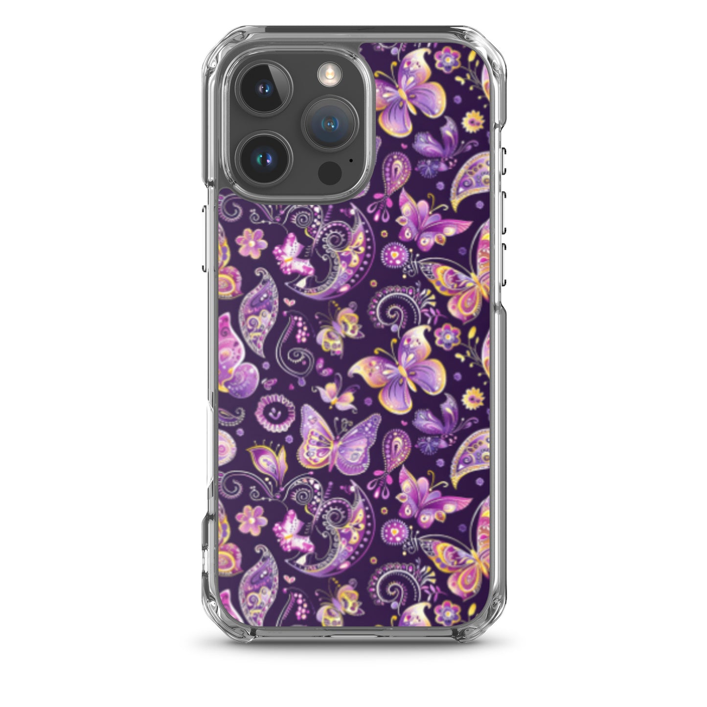 iPhone Case Purple Butterfly Paisley