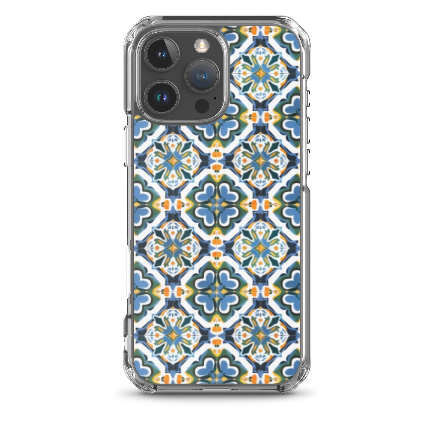 iPhone Case Colorful Andalusian Ceramic Tile Green Blue Orange