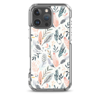 iPhone Case Pastel Feathers & Plants