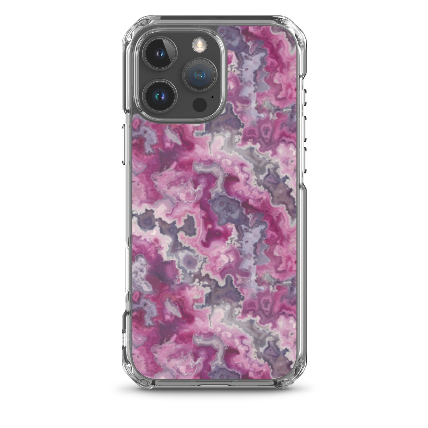 iPhone Case Pink Moss Agate Pattern