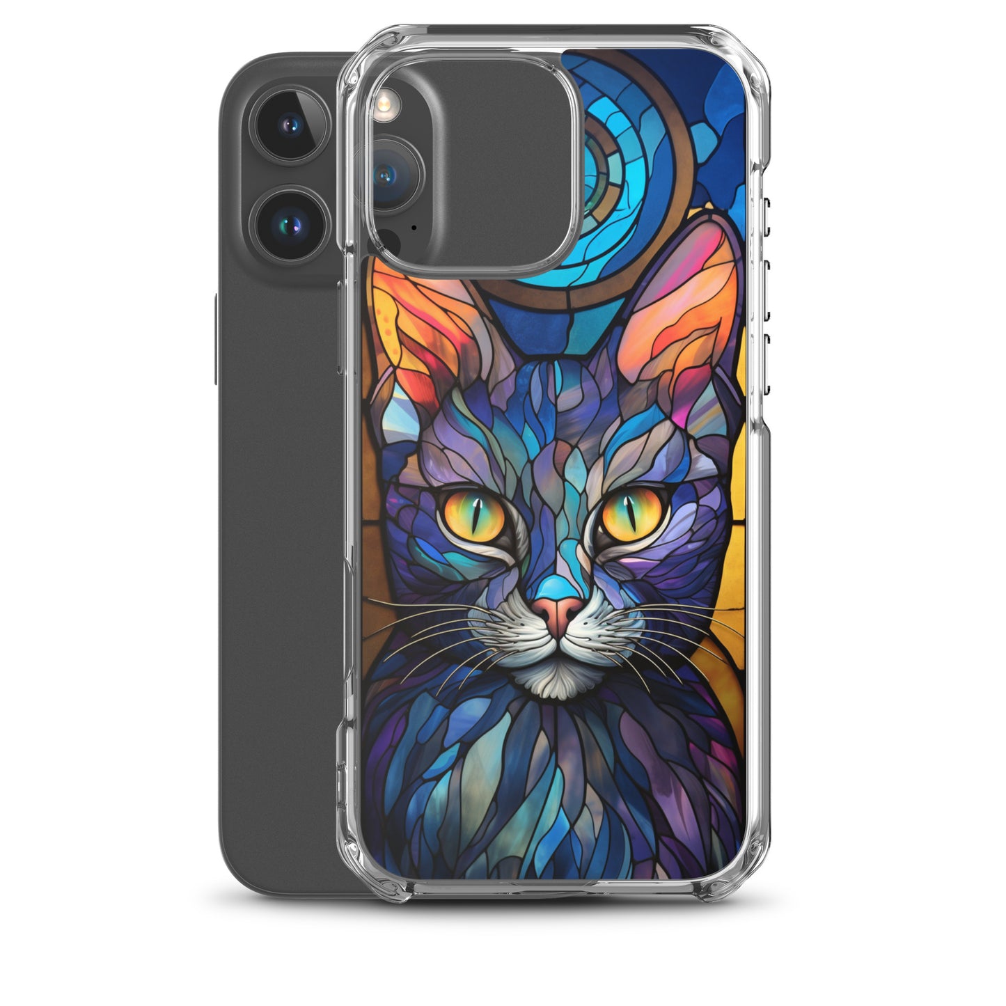 Stained Glass Cat iPhone Case