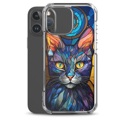 Stained Glass Cat iPhone Case