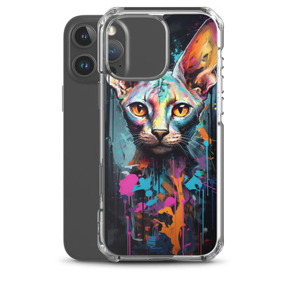 Graffiti Sphynx Cat iPhone Case