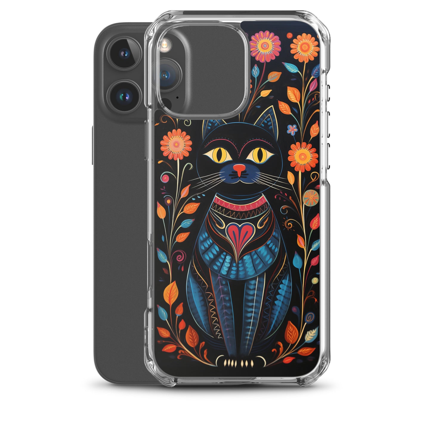 Folk Art Kitty Cat iPhone Case