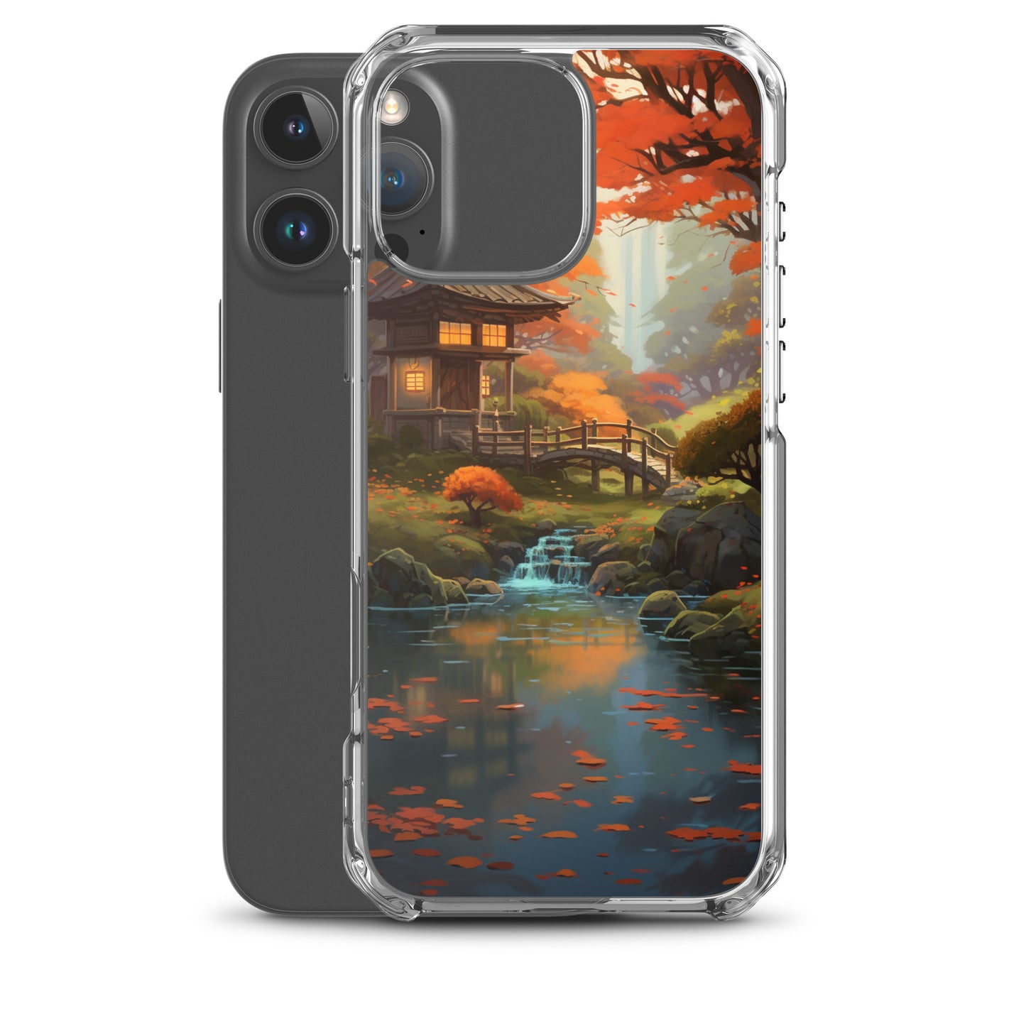 Japanese Garden in Autumn iPhone Case