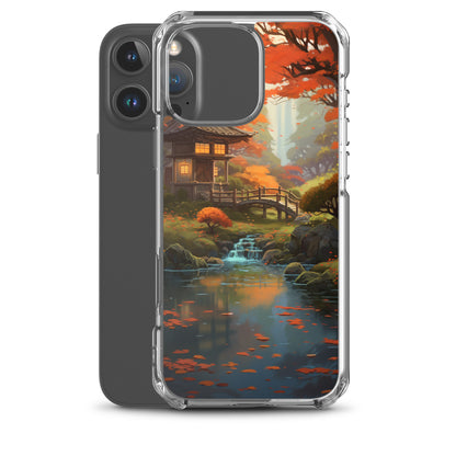 Japanese Garden in Autumn iPhone Case