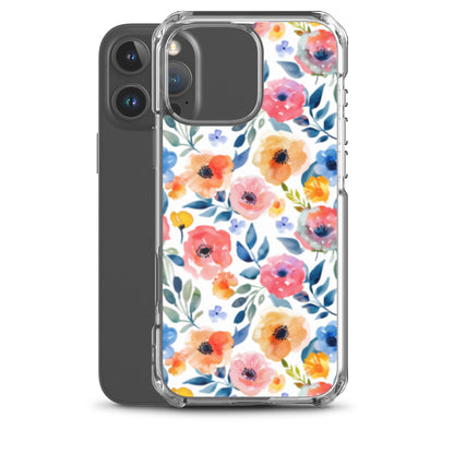 iPhone Case Colorful Watercolor Floral Pattern