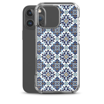 iPhone Case Classic Encaustic Tile Blue