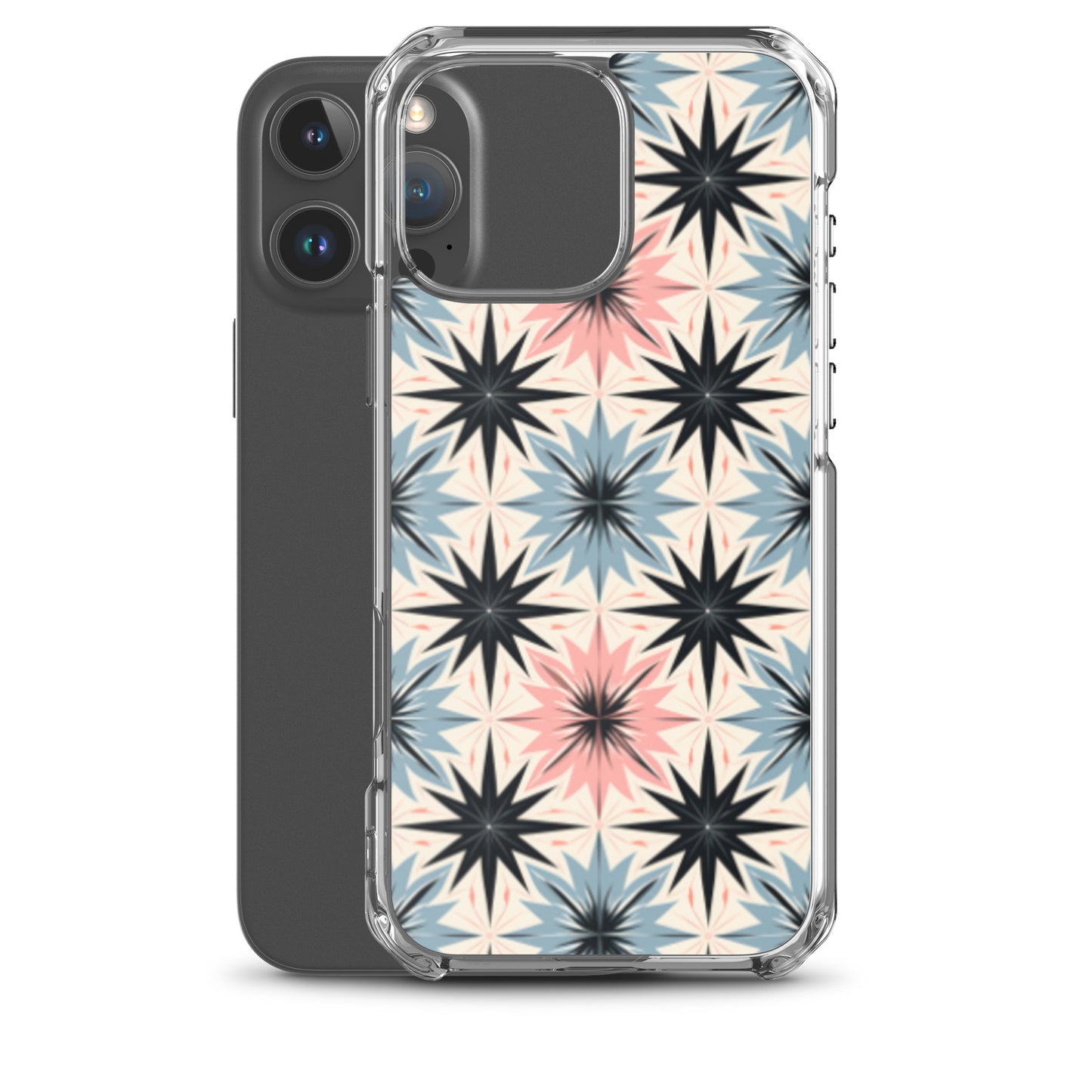 iPhone Case Pink and Blue Pastel Retro Stars