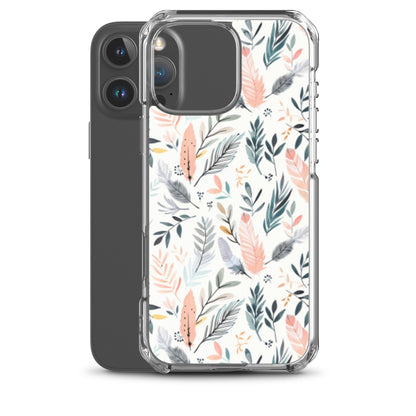 iPhone Case Pastel Feathers & Plants