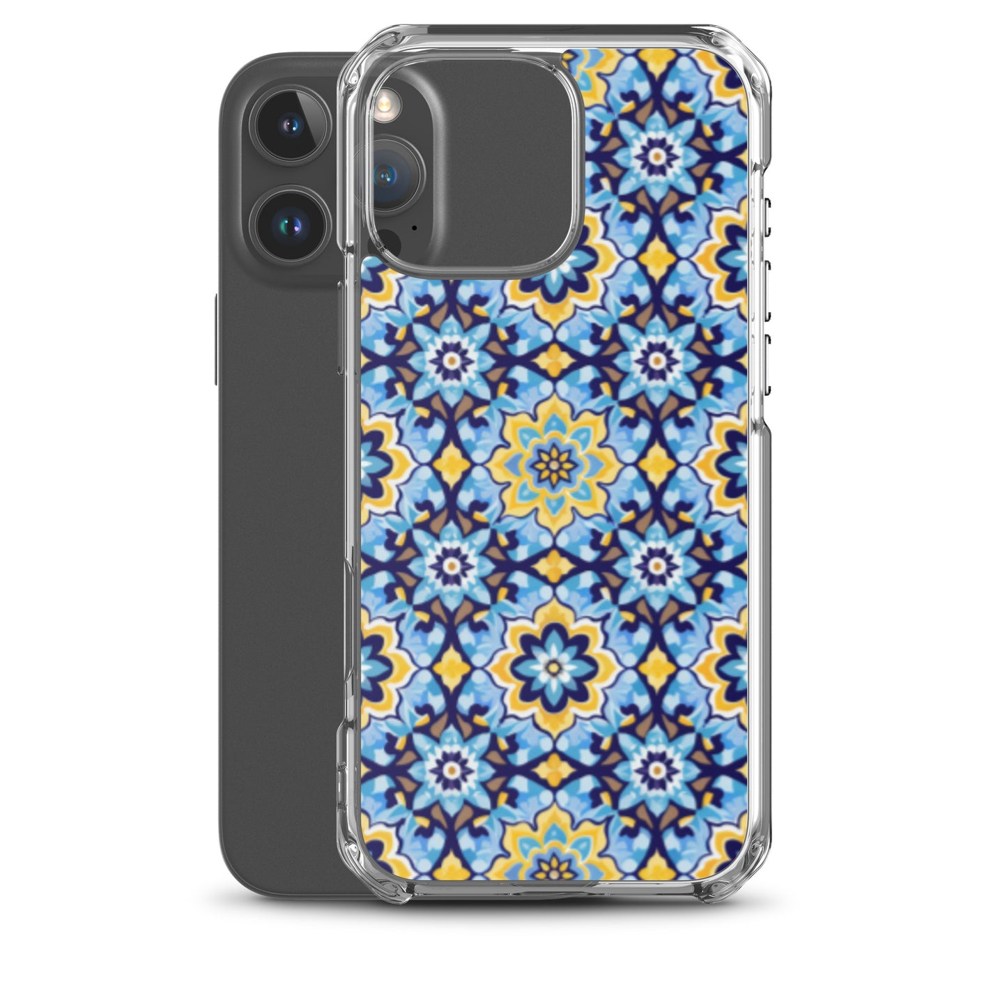 iPhone Case Kashi Tiles Yellow & Light Blue