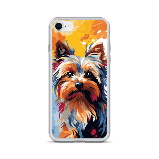iPhone Case Painted Yorkshire Terrier Yellow