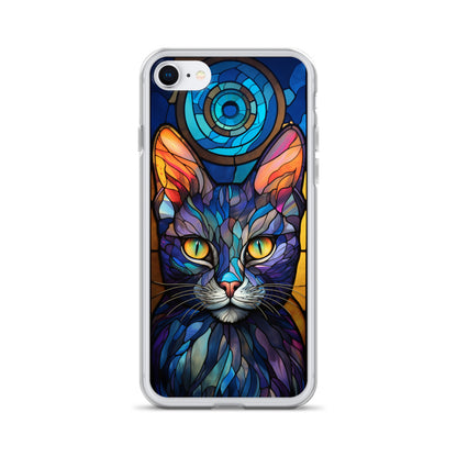 Stained Glass Cat iPhone Case