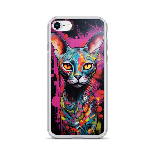 Graffiti Sphynx Cat #2 iPhone Case