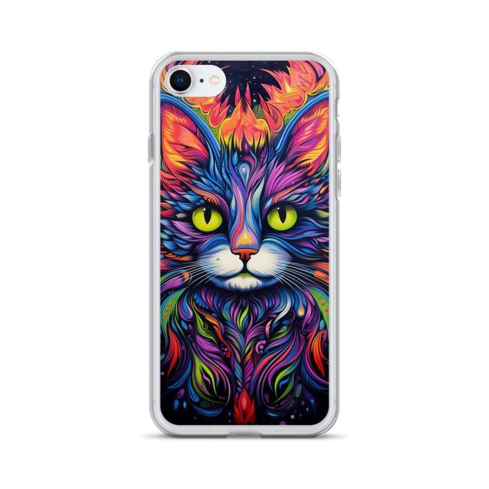 Psychedelic Cat iPhone Case