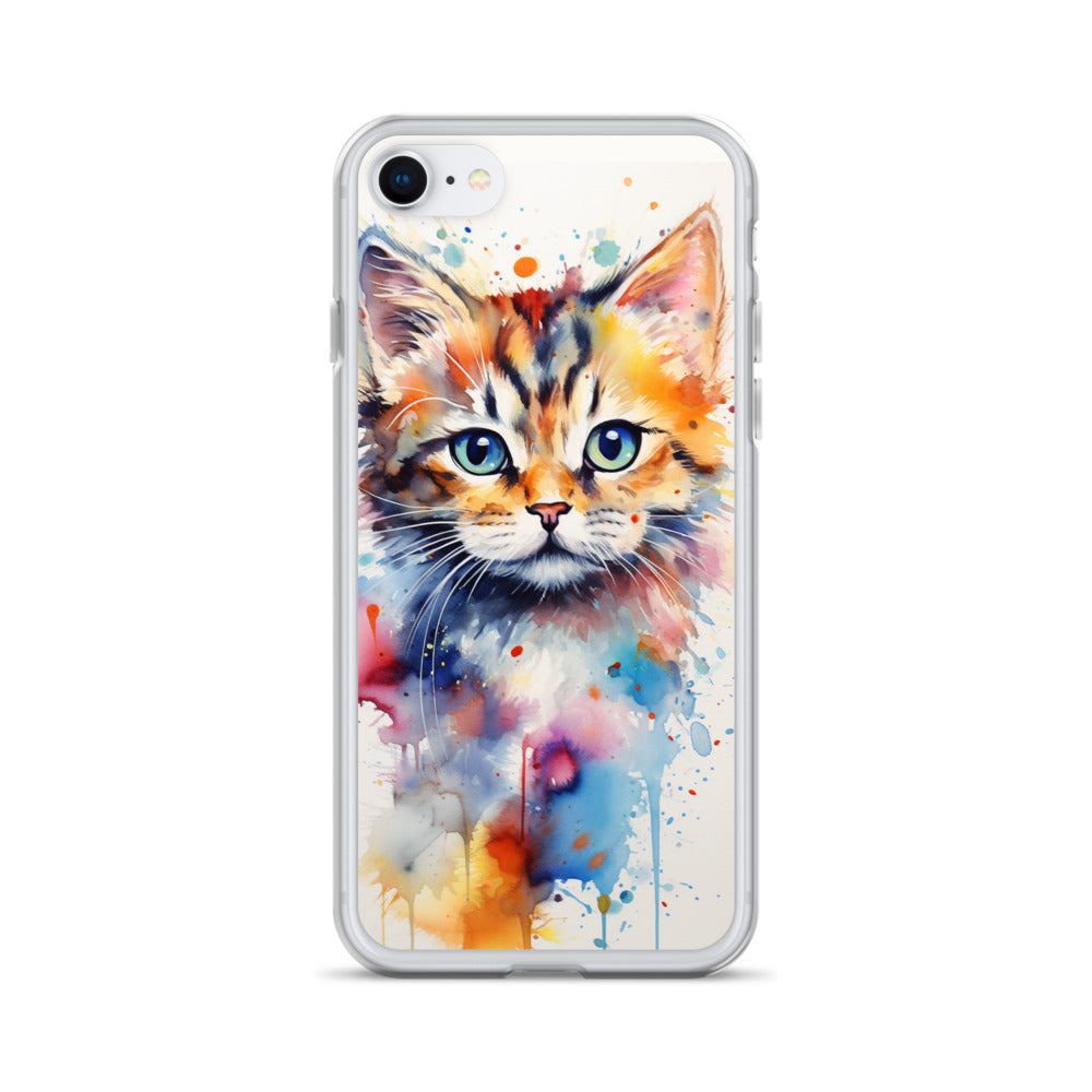 Watercolor Kitty Cat iPhone Case