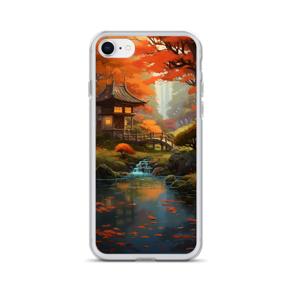Japanese Garden in Autumn iPhone Case