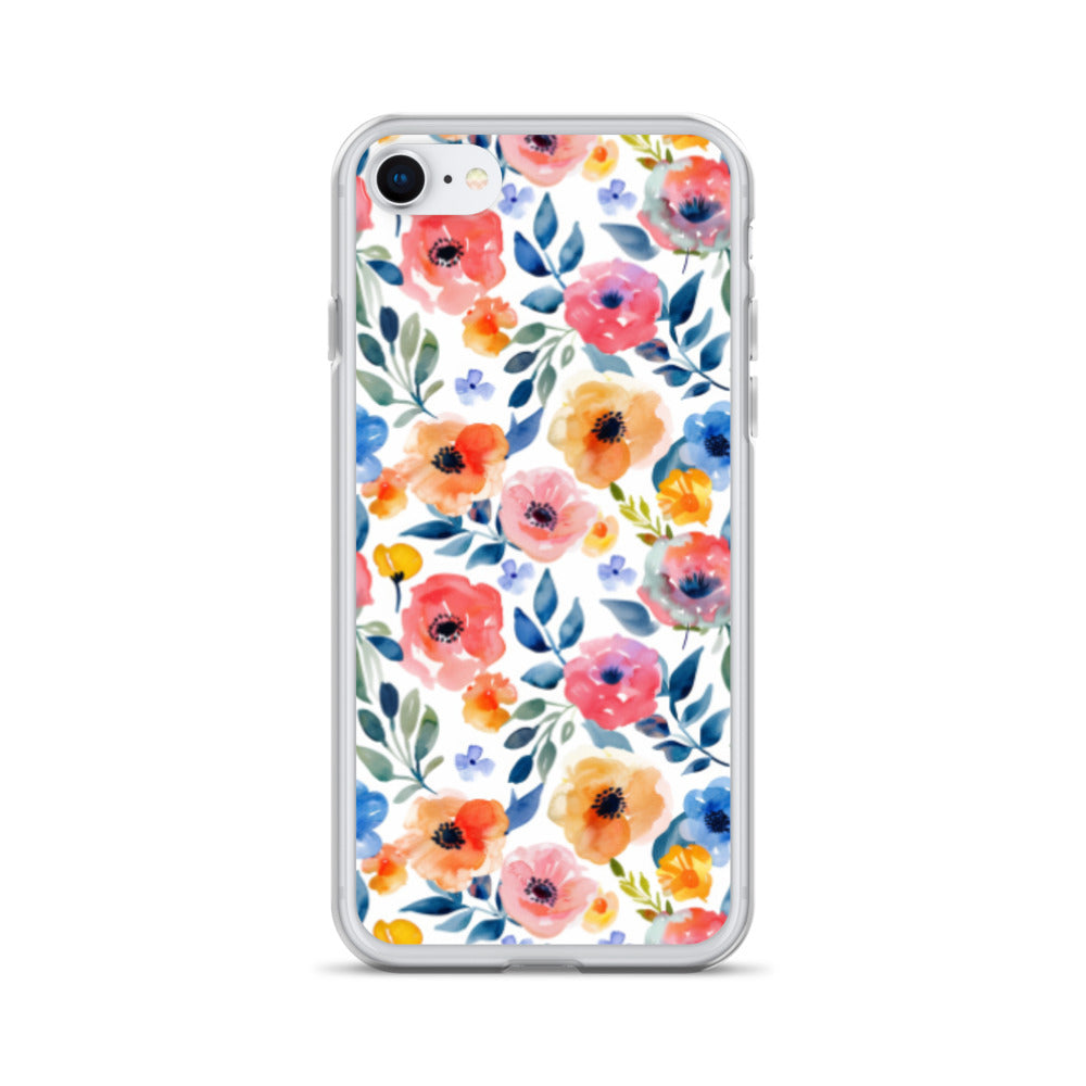iPhone Case Colorful Watercolor Floral Pattern