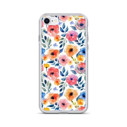 iPhone Case Colorful Watercolor Floral Pattern