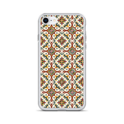iPhone Case Classic Victorian Tile Red