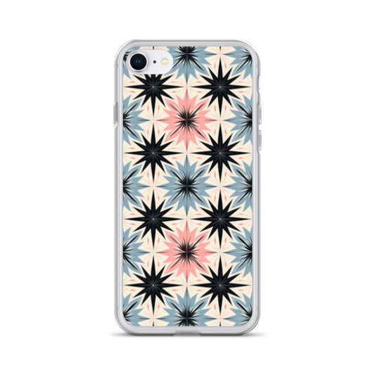 iPhone Case Pink and Blue Pastel Retro Stars