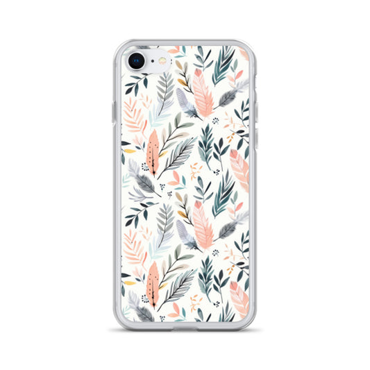 iPhone Case Pastel Feathers & Plants