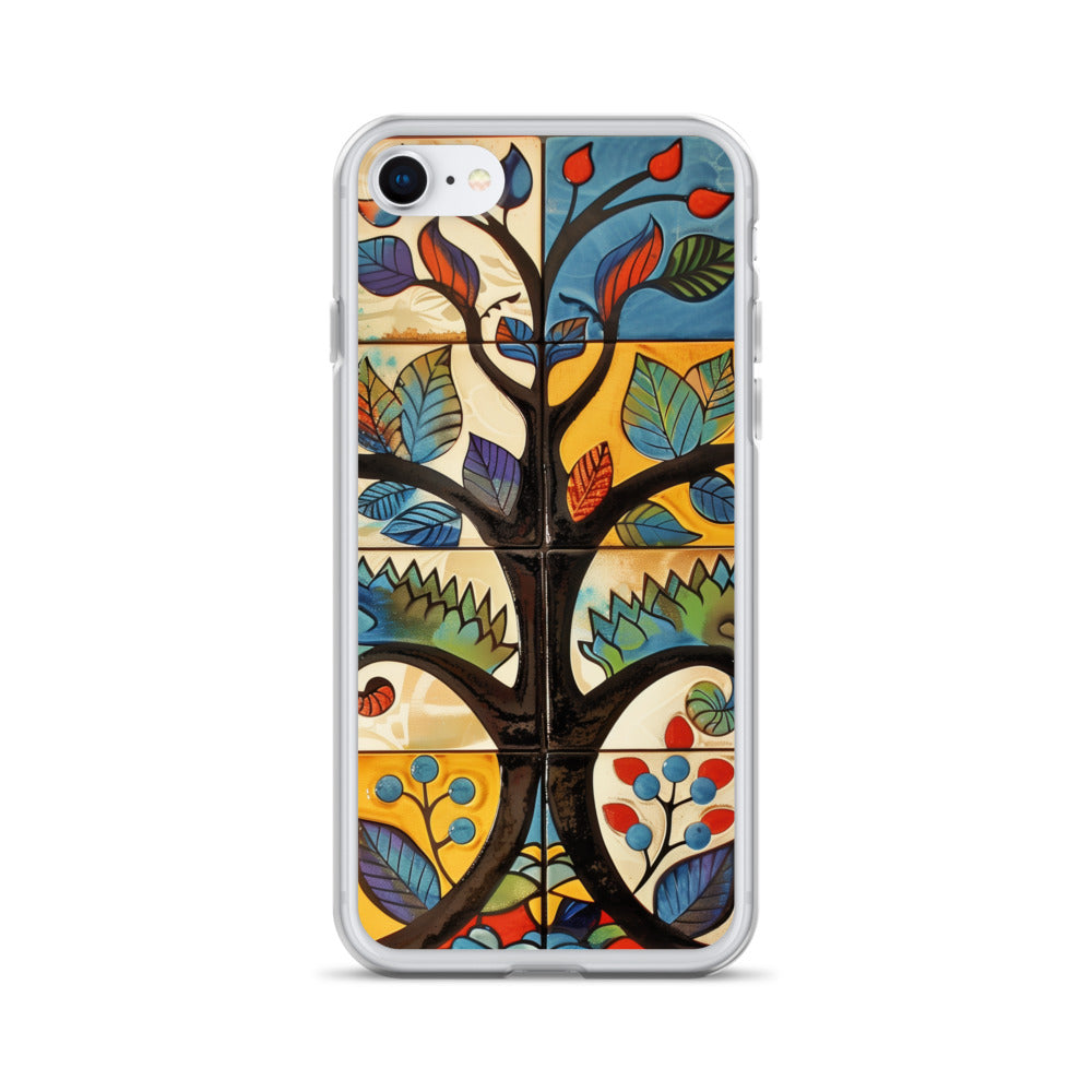 iPhone Case Colorful Tile Tree
