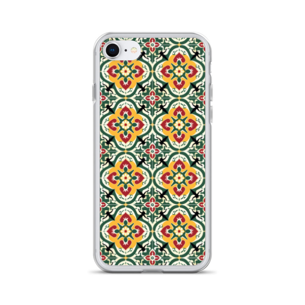 iPhone Case Colorful Traditional Maltese Cement Tile Pattern