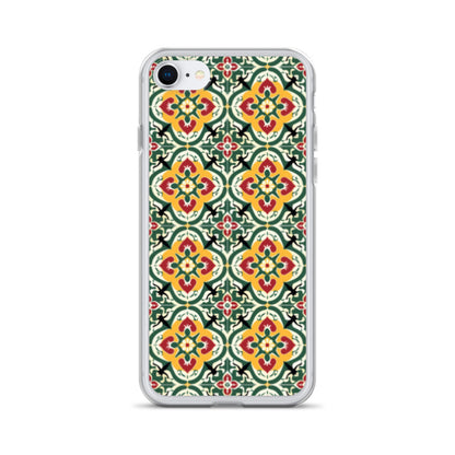 iPhone Case Colorful Traditional Maltese Cement Tile Pattern