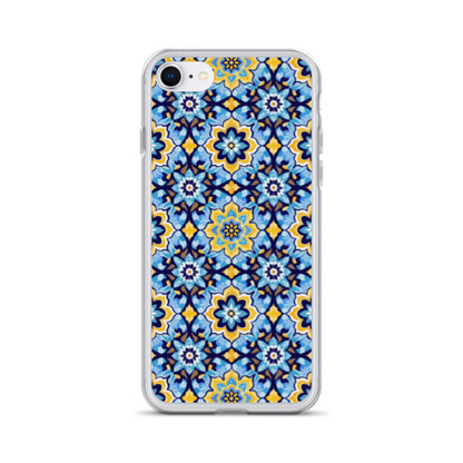 iPhone Case Kashi Tiles Yellow & Light Blue