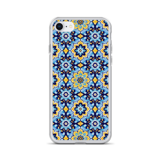 iPhone Case Kashi Tiles Yellow & Light Blue
