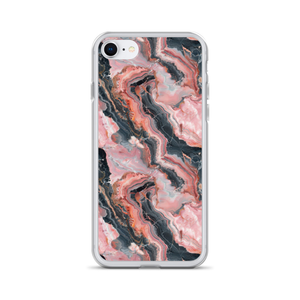 iPhone Case Pink Picasso Marble Pattern